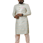 Traditional Ivory Sequin Embroidered Sherwani | Father Son Combo | Perfect Groom Wear Achkan | Jaipurio